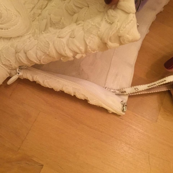 Vintage Hervé Leger Off White/White Ruffled Chiffon - Picture 6 of 9